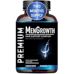 Mens Hair Growth-Hair Vitamins For Men. Anti Hair Loss Supplement, Regrow Hair & Beard Growth Pills With DHT Blocker For Thinning Hair & Hair Thickening With Biotin & Saw Palmetto.Thicker Fuller Hair