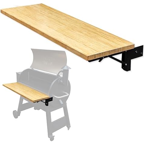Iron Forge Tools Wood Folding Grill Shelf, Compatible with Traeger Pro 34 Series Cover