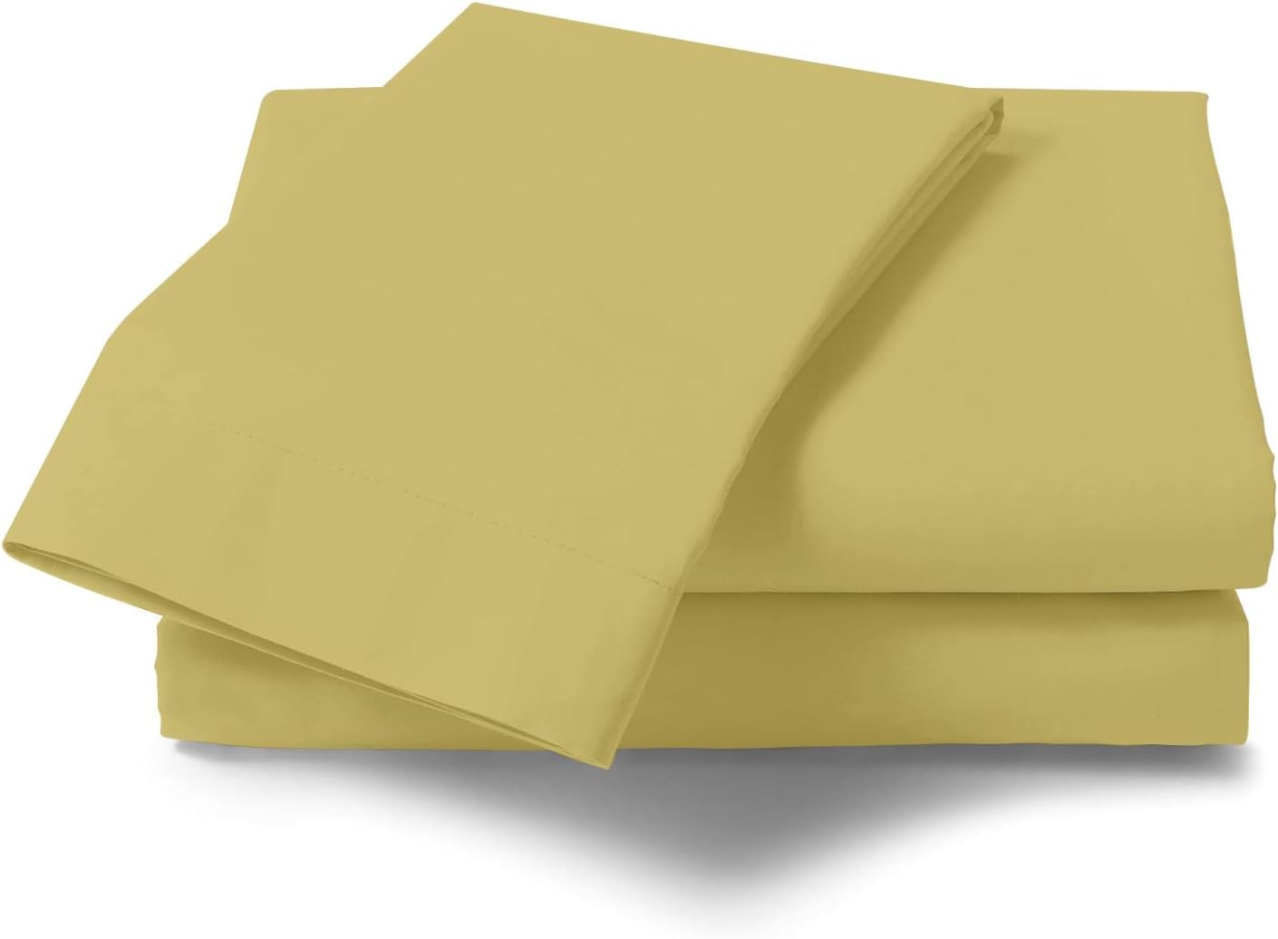 AmigoZone Cotton Percale Easy Care Polycotton Flat Sheet (Green, King)