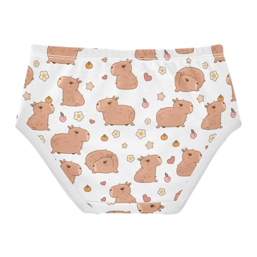 Wusikd Funny Capybara Girls' Underwear Cotton Cute Girls Briefs Soft Toddler Underwear 8T2