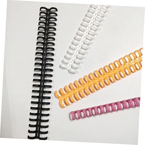 STOBOK 5 Pçs Pasta Preta Fichário Preto Tira De Encadernação Pente De Plástico Encadernações Espinho