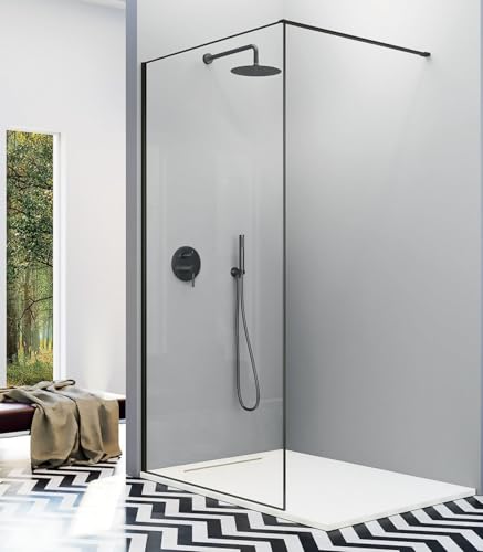 Mampara Ducha Fija Fresh Arena - Vidrio 8mm - 4 Colores - Bronce Cepillado - 118-119cm