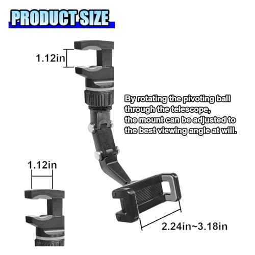 Rearview Mirror Phone Mount Holder for Car, 360° Rotating Adjustable Car Green - 第 12/13 張圖片