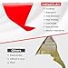 105FT Safety Warning Pennant Banner Flags – Multipurpose OSHA High Visibility Triangle Flags for outside fence, Roadwork, Party and Hazard Areas(RED,45pcs,105FT)