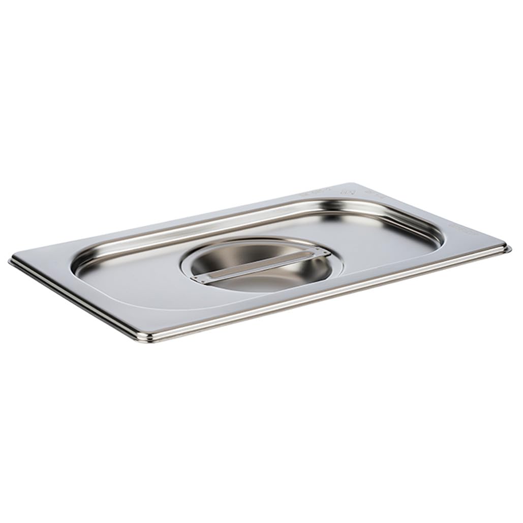 APS 81495 GN 1/4 Deckel ohne Löffelaussparung, rostfreier Edelstahl, Abmessungen 160 x 265 mm/Höhe 30 mm