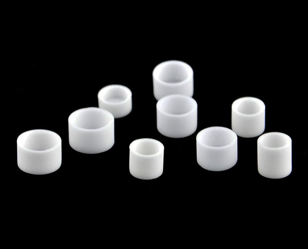 10 crisoles de corindón AL2O3 de alta pureza for pruebas de análisis térmico TGA DTA(6.7x7.1mm without Lid)