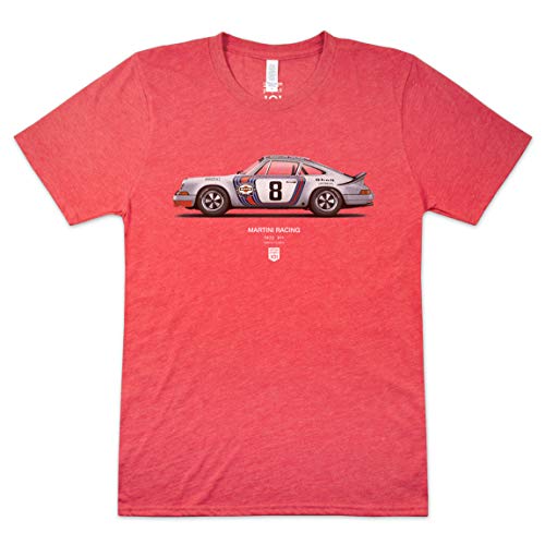 GarageProject101 Martini Racing 911 Carrera RSR (Targa Florio) T-Shirt (XL, Red)