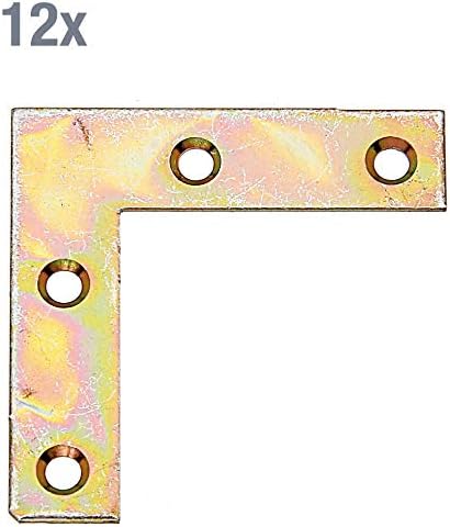 Furniture Angle Bracket Large Pack Yellow-Galvanised 40 x 40 x 10 mm / 12 STK - Image 3