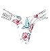 Produktbild Damen Zweiteiliger Dreieck-Bikini, gepolsterter Triangel Oberteil und Drucken Bikinihose Badeanzug Wassersport Geteilter Badeanzug von TWBB