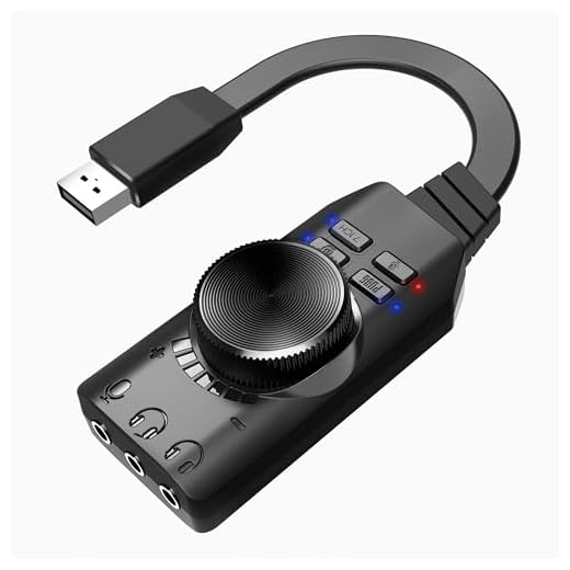 MEIRIYFA Scheda audio USB esterna Virtuale 7.1 Surround Sound USB 2.0 Adattatore scheda audio esterna con regolazione del volume per desktop, laptop, auricolari, cuffie (nero)