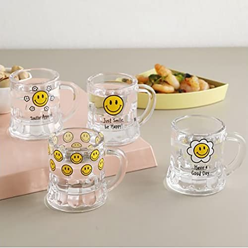 Set de 4 vasos de soju con diseño sonriente miniatura 3