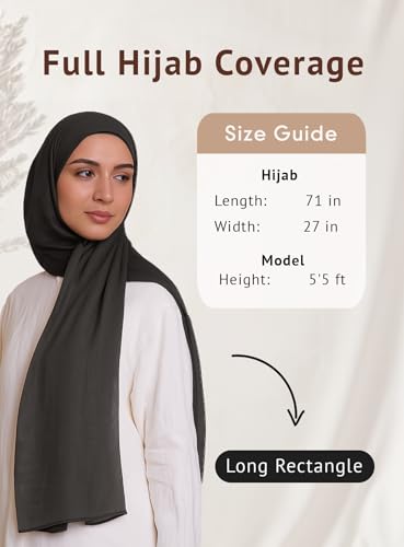 VOILE CHIC Breathable Modal Hijab Scarf for Women - Premium Lightweight Head Scarf Wrap3