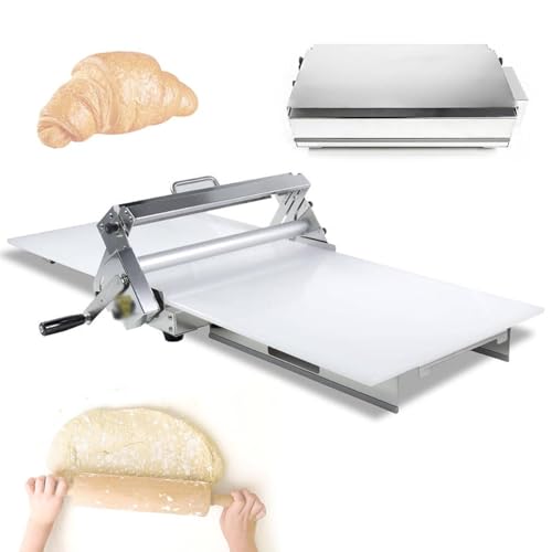 Laminadora de masa manual, grosor ajustable, superficie antiadherente, ideal para cruasanes, pizza y pasta