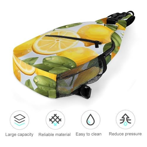 Bolso bandolera amarillo para hombro y pecho miniatura 5