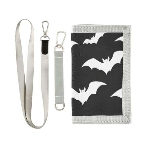 Bolaz The Trifold Camouflage Wallets-Bat Pattern,Customized Coin Case Lightweight Card Pocket Money Organizer