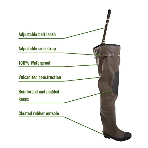 FROGG TOGGS Men's Classic 2 Hip Waterproof Fishing Wading Boot for Fishing in Felt or Cleated2