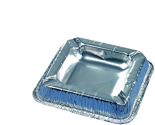 PAPSTAR Aschenbecher, Einweg, Aluminium, 125 x 125 x 20 mm, silber (10 Stück), Sie erhalten 1 Packung á 10 Stück