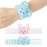 LittleForBig Adult Wrist Rattles Soft Adjustable Bracelet with Bell for Adult - Baby Parade Pattern 2-Pack