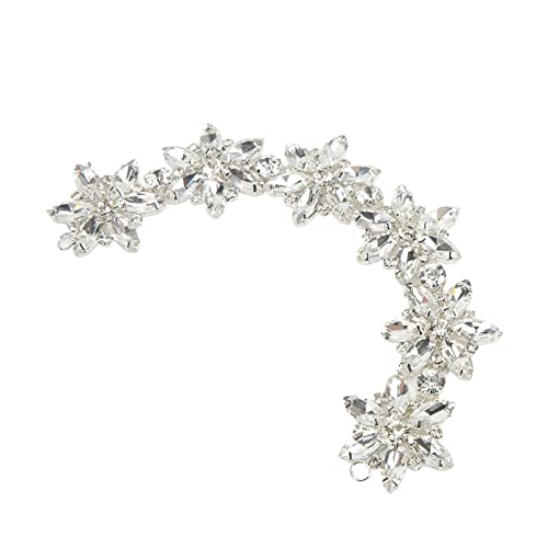 Flor de strass na cintura, brilhante e deslumbrante multifunções ampla aplicação strass Applique bon