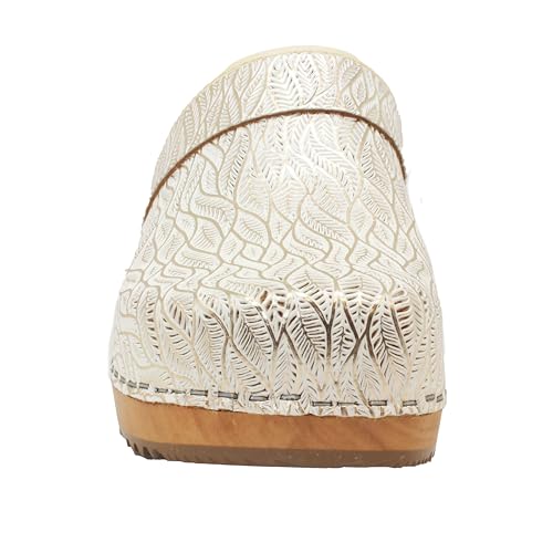 Image of Bjork Maja Wood Open Back Leather Clogs