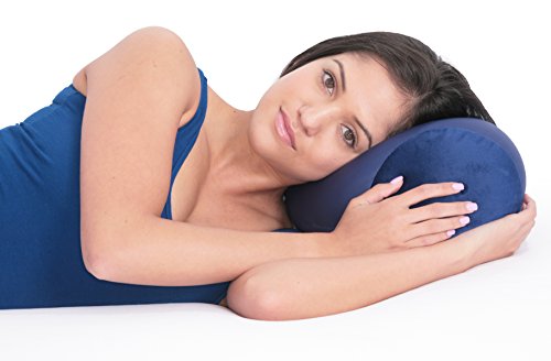 Deluxe Comfort Mooshi Squish Microbead Bed Pillow, 14" X 7" - Airy Squishy Soft Microbeads - Eighteen Fun Bubbly Colors To Choose From - Cuddly And Fun Dormroom Accessory - Bed Pillow, Blue #TOP1