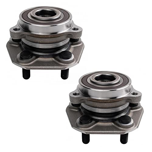 Image of TRQ Left and Right Wheel Bearing and Hub Assembly Set 2 Piece for Tesla | for 2018-2019 Tesla 3 2020 Tesla Y AWD