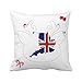 OFFbb-USA - Funda cuadrada para cojín de Navidad con bandera de Territorial Inglés