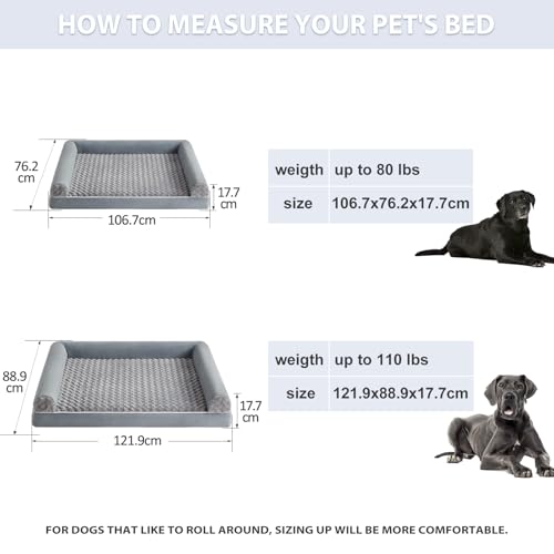 Quilmfoam Dog Beds for Large Dogs, Orthopedic Dog Bed for Medium Large dogs,Big Waterproof Couch Pet Bed with Removable Washable Cover - Image 4
