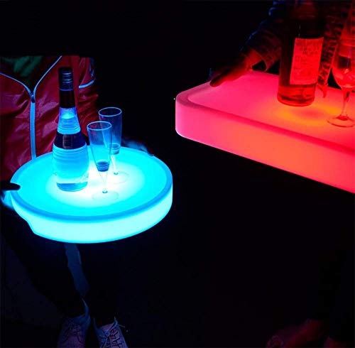 Plateau cocktail LED rechargeable et imperméable avec changement de couleur et télécommande - 3