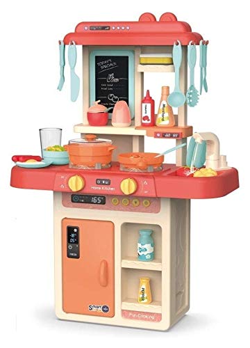 Obletter Trade Kids Pack of 36-Piece Kitchen Playset, with Realistic Lights and Sounds, Play Sink with Running Water, Dessert Shelf Toy & Kitchen Accessories Set for 4 Year Old Girls (B083T9BV4N) Amazon Price History, Amazon Price Tracker