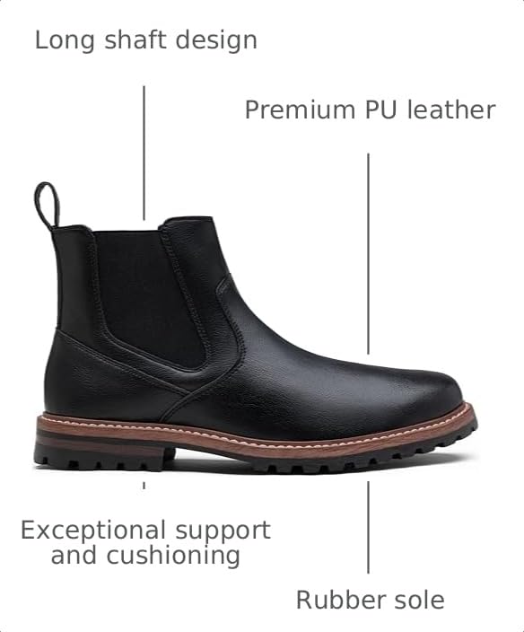 Image of Jousen Chelsea Boots Casual Slip On Ankle Waterproof Mens Boots