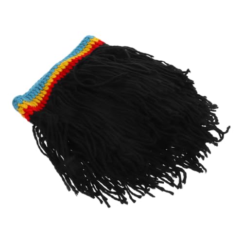 Peluca corta de cosplay unisex con gorro de lana TOYANDONA para fiesta