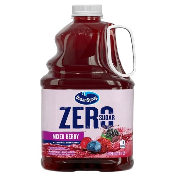 Image of Ocean Spray ZERO Sugar Mixed Berry Juice Drink, Cranberry Juice Drink Sweetened with Stevia, 101.4 Fl Oz Bottle