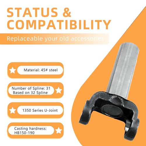 3-3-5551X Sliding Yoke, 1350 Series, 32 Spline, Compatible with GM Turbo 400, TH400, 4L80E Transmission & NP246/NP261/NP263 Transfer Case - Thumbnail 4
