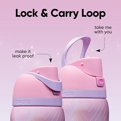 Image of Owala Wicked FreeSip Insulated Stainless Steel Water Bottle with Straw for Sports and Travel, BPA-Free Sports Water Bottle, 32 oz, Glinda (Pink)