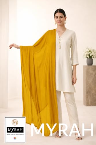 Image of MYRAH Chiffon Solid Casual Daily Use Dupatta For Women's & Girls Length - 2.50 Meter