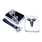 LONG-A Edelstahl Basketball Star Memorial Souvenir Kobe Bryant Logo schwarz Mamba Rip Kobe Charm Anhänger Halskette Schmuck