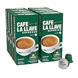 Cafe La Llave Espresso Pods: 80 Recyclable Aluminum Pods, Intensity 11 Dark Roast Latin-Style Coffee, Compatible with Nespresso Original Line Machines - Bold, Rich Flavor