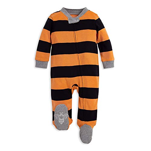 Image of Burt's Bees Baby unisex-baby Sleep & Play, Organic One-piece Romper-jumpsuit Pj, Zip Front Footed Pajama