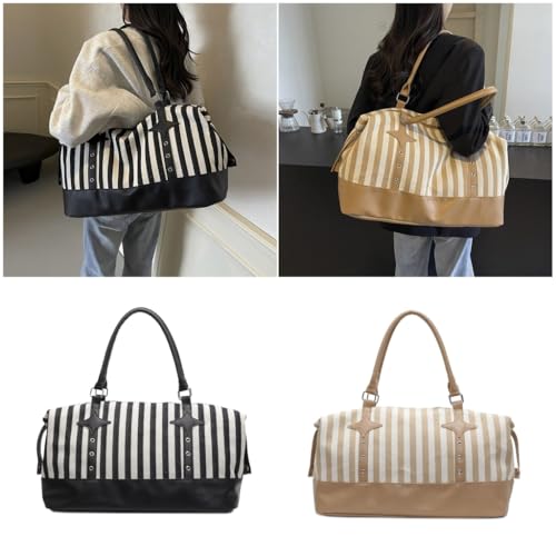 Bolsa de fin de semana grande con compartimentos y bolso de hombro deportivo de lona 2