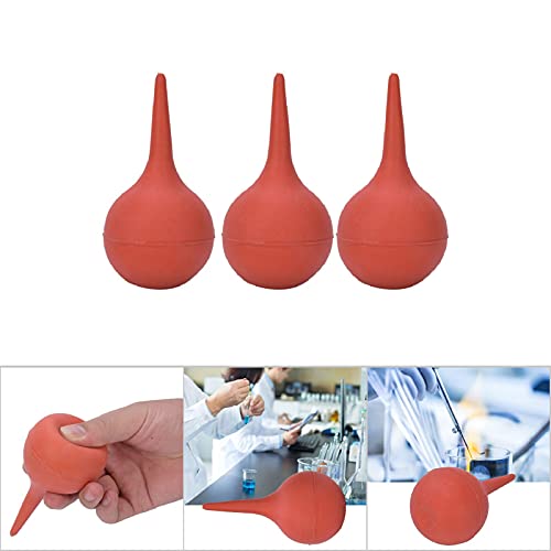 BOTEGRA Squeeze Suction Bulb, Bola de Lavado de Oídos Segura para Extracción Cuantitativa de 90 Ml para Laboratorio(3 Piezas 90ml)