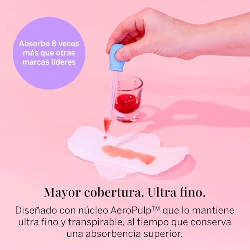 Pixie Compresas Regulares de Algodón Orgánico con Alas – Ultrafinas, Antifugas y Transpirables – Compostables, Sin Perfume – 12 Unidades - imagen 3