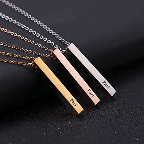 Image of Pari Cursive Gold & Silver Name Pendant Necklace, Best Jewelry Gift for Girls.