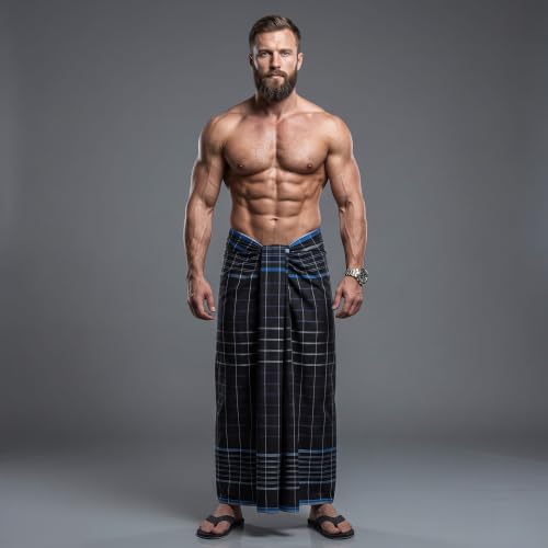 Image of Men's Cotton Lungi | Soft Breathable Wrap Around Lungi | Comfortable Daily & Home Wear for Men