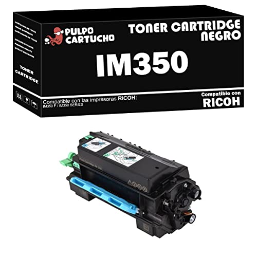 Pulpo Cartucho - Toner Genérico IM350 Negro Compatible con Ricoh 418132 / IM-350 - Valido para Impresoras IM350 F, IM350 Series