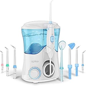 Apiker Elektrische monddouche Oral Irrigator met 10 drukinstellingen, 600 ml waterreservoir, 8 verschillende functionele…