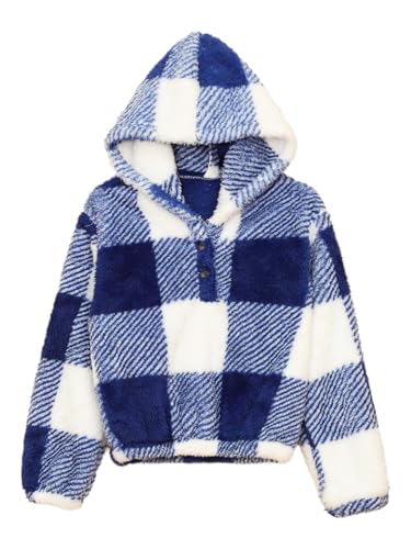 Boys/Girls Fuzzy Hoodie Jacket Sherpa Fleece Hooded Sweatshirt Pullover Tank Top Outerwear