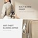 befen Anti Theft Genuine Leather Small Sling Bag for Women RFID Crossbody Bags for Women Travel Leather Fanny Packs with Adjuatable Strap Ladies Crossbody Purse with Card Slot Taupe