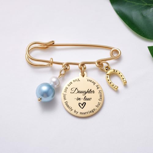 Image of MIXJOY Something Blue Gift for Bride, Wedding Day Bridal Blue Pearl Angel Wings Bouquet Garter Charm for Bride to Be