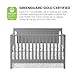 Oxford Baby Lazio 4-in-1 Convertible Crib, Dove Gray, GreenGuard Gold Certified